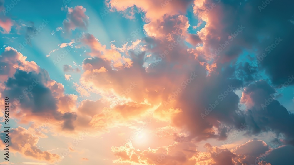 Sunset sky background Natural scenery Sunset sky background Natural scenery