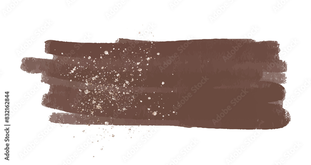 Png ink brush stroke element in brown with glitter Png ink brush stroke element in brown with glitter