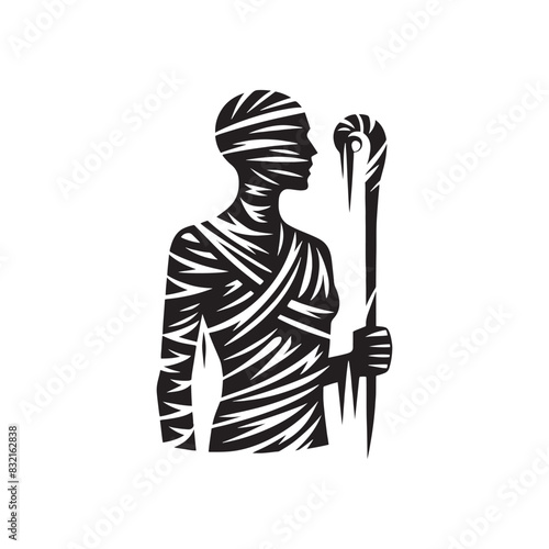 Mystical and detailed mummy silhouette for versatile use - mummy illustration
