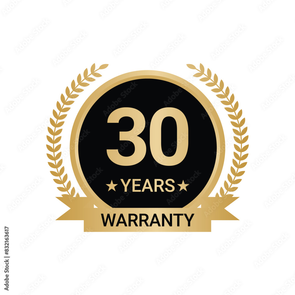 Fototapeta premium 30 Years Warranty vector, 30 Years Warranty Logo