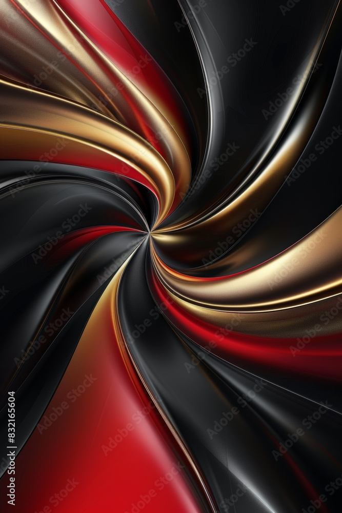 Obraz premium Captivating black, red, gold abstract background evoking mystery and intrigue.