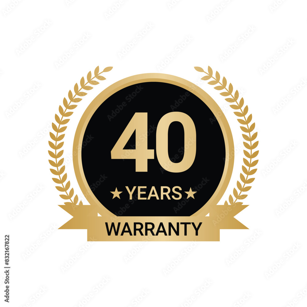 40 Years Warranty vector, 40 Years Warranty Logo 40 Years Warranty vector, 40 Years Warranty Logo