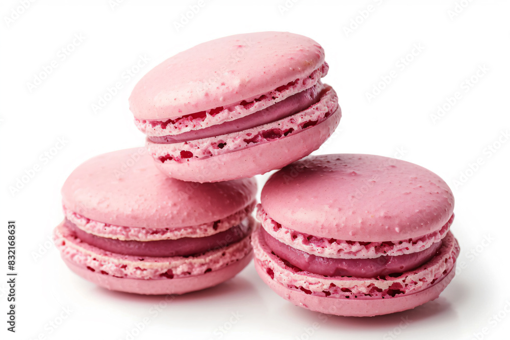 a stack of pink macarons sitting on top of each other a stack of pink macarons sitting on top of each other