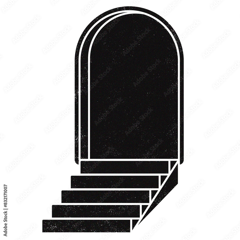 Arch door png sticker, black and white, transparent background Arch door png sticker, black and white, transparent background