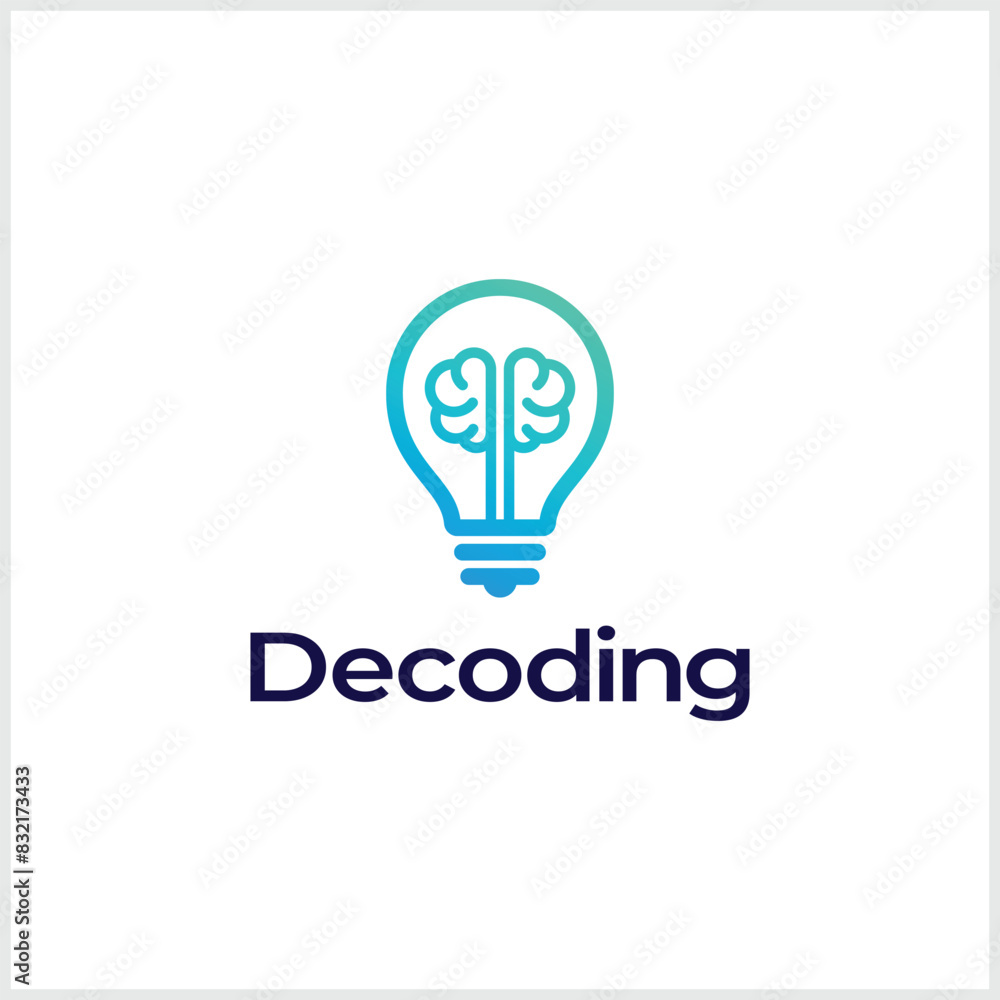 Brain innovation knowledge light bulb idea icon in solution thinking or it could also be artificial intelligence logo Brain innovation knowledge light bulb idea icon in solution thinking or it could also be artificial intelligence logo