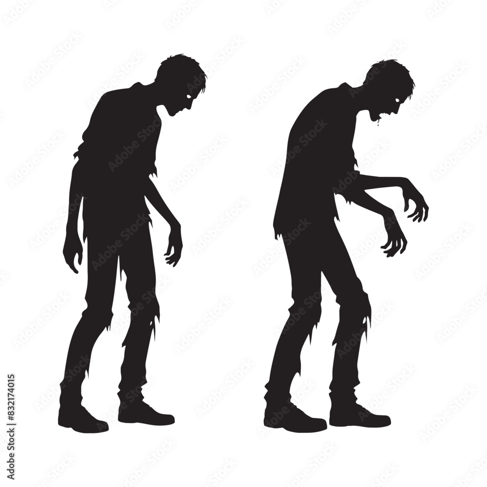 Mournful Zombie Silhouette - Minimallest Zombie Vector
Mournful Zombie Silhouette - Minimallest Zombie Vector