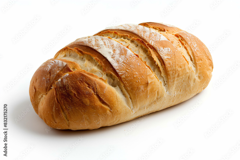 a loaf of bread with a white background a loaf of bread with a white background