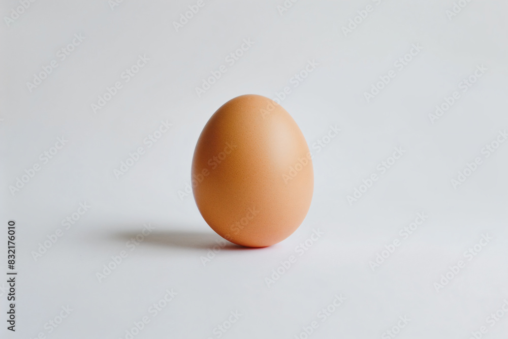 a single egg sitting on a white surface a single egg sitting on a white surface