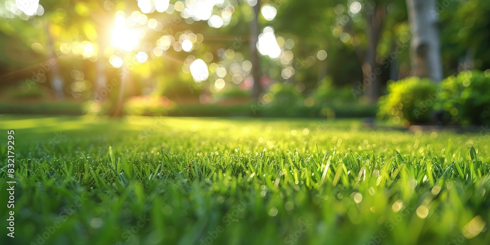 Sunlit garden with vibrant greenery and a beautiful bokeh effect capturing the freshness of morning dew on grass and the warm glow of sunlight filtering through trees
Sunlit garden with vibrant greenery and a beautiful bokeh effect capturing the freshness of morning dew on grass and the warm glow of sunlight filtering through trees
