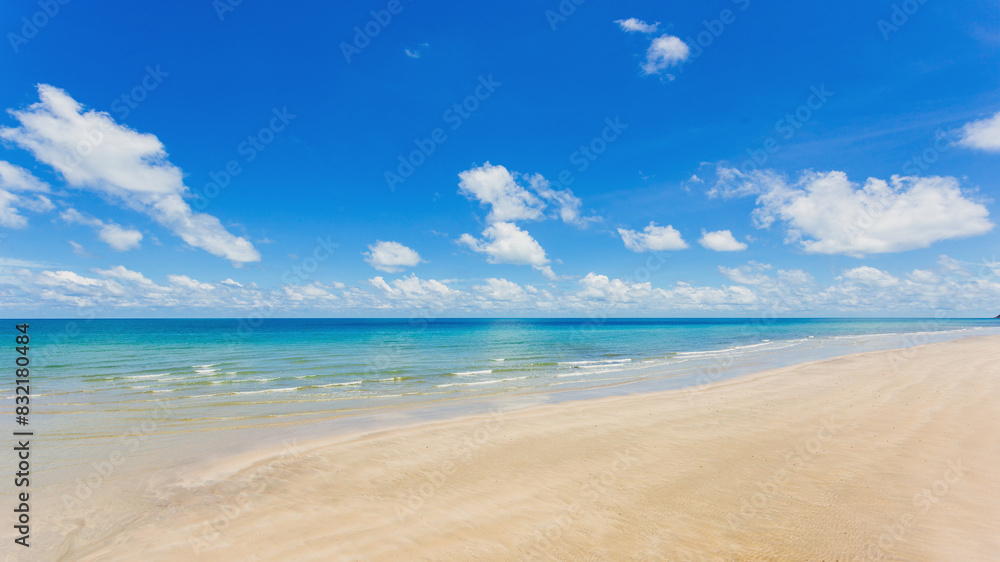 Beautiful sea Coconut trees Outdoor ocean summer landscape.