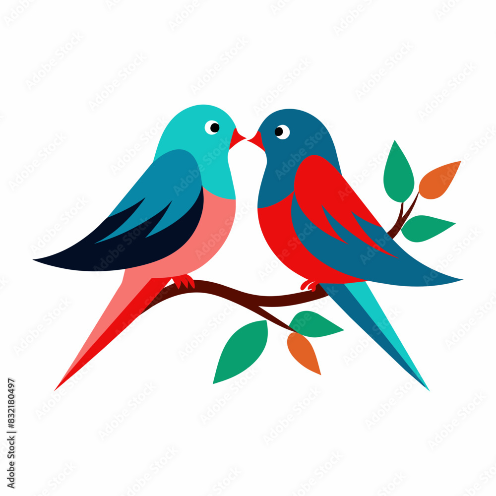 Two Bird Making Love on a Branch vector illustration Two Bird Making Love on a Branch vector illustration