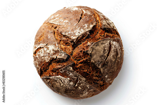 a loaf of bread with a crust on a white surface