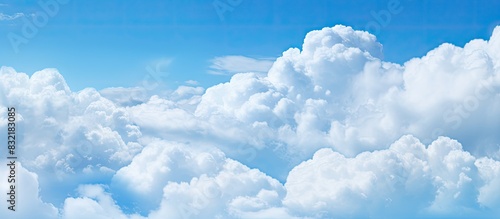 Cloud in the sky. Creative banner. Copyspace image