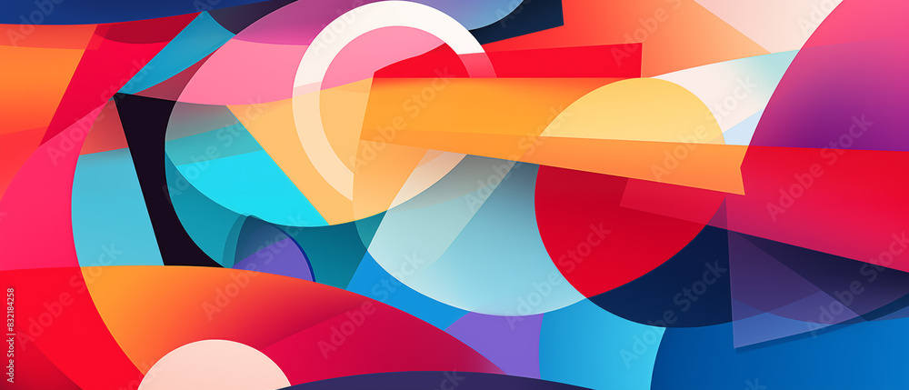 Obraz premium Vibrant Abstract Shapes Composition