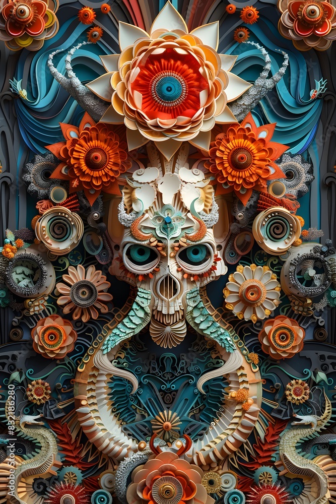 Fototapeta premium Paper Quilling: Beauty and Decay