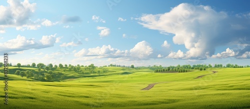 Summer fields. Creative banner. Copyspace image