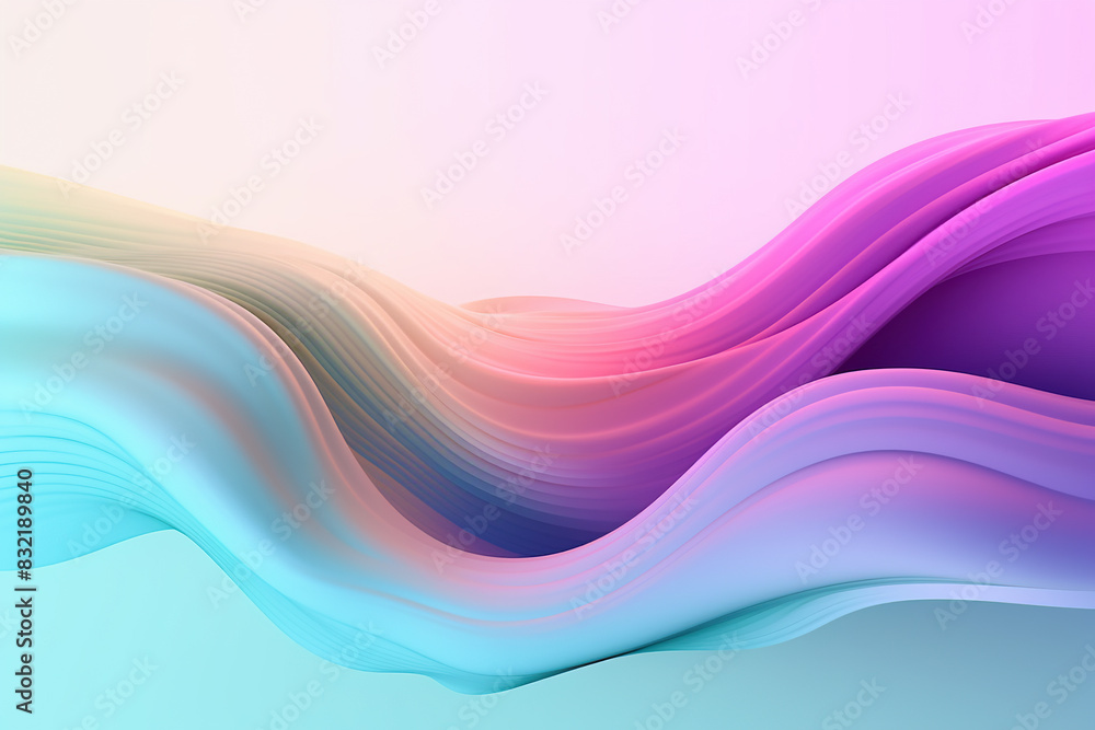 Abstract pastel colors 3d background. 3d wave banner. Abstract three-dimensional background in soft pastel colors Abstract pastel colors 3d background. 3d wave banner. Abstract three-dimensional background in soft pastel colors