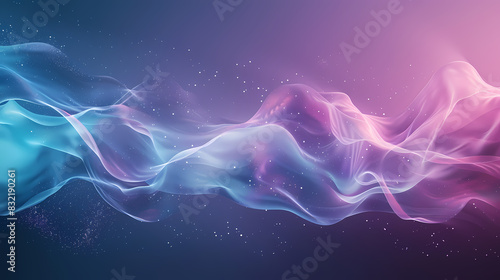 an abstract concept of very clear and simple LinkedIn banner with tech vibes LinkedIn banner with tech and HR elements, turquoise and purple colors © AY AGENCY