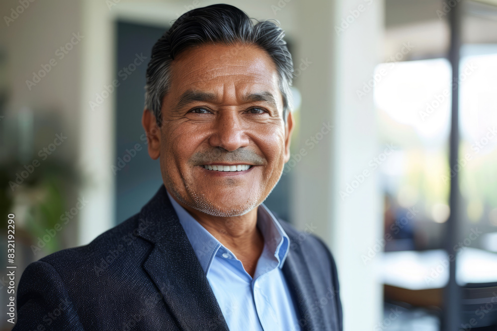 Smiling man in business attire close up portrait indoors Smiling man in business attire close up portrait indoors