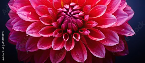 Beautiful close up of a dahlia. Creative banner. Copyspace image