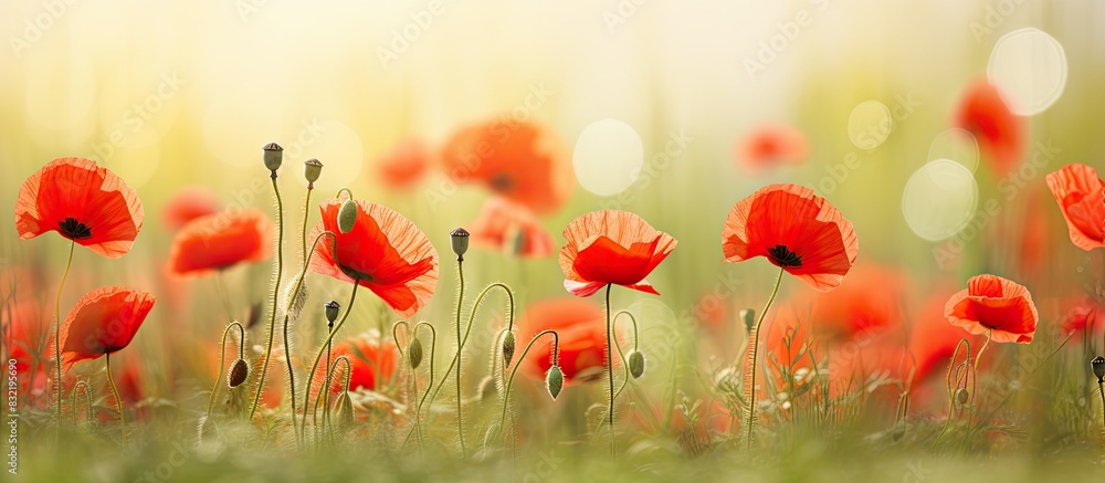 this photo is about wild poppies. Creative banner. Copyspace image this photo is about wild poppies. Creative banner. Copyspace image