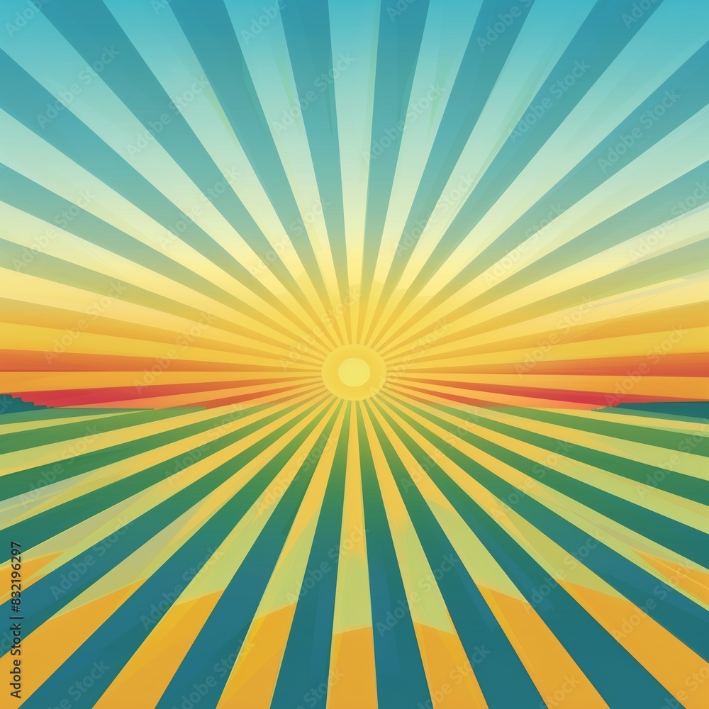 Obraz premium Sun Ray Abstract Background Vector Illustration for Design