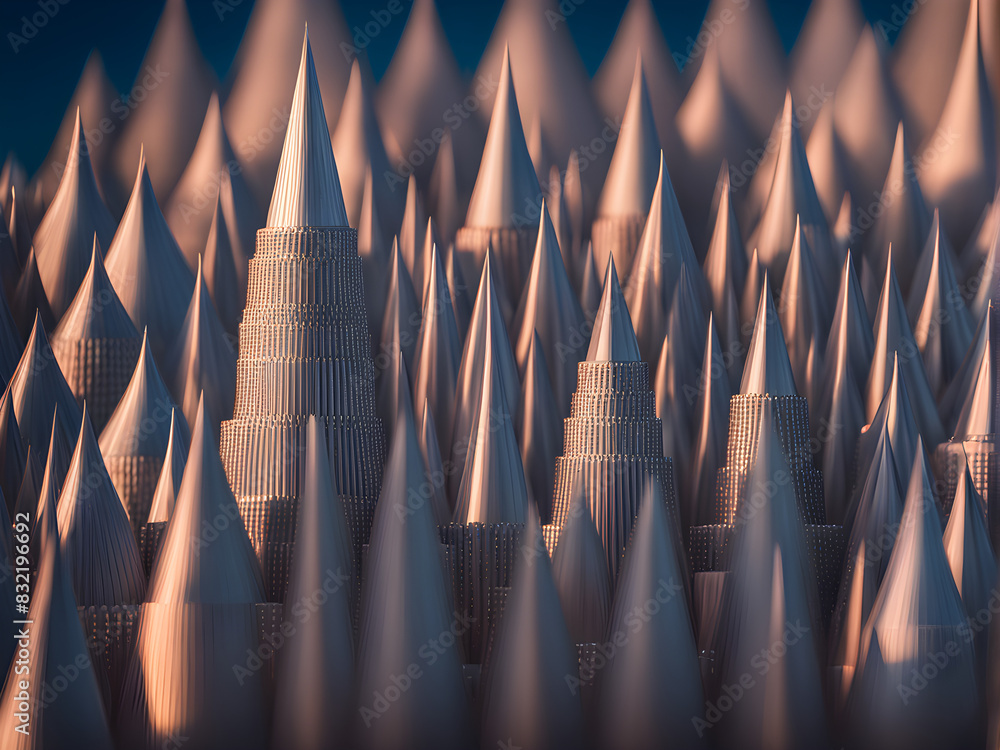 Aerial perspective of urban skyline, digital city, urban fintech ... - Commercial City Views