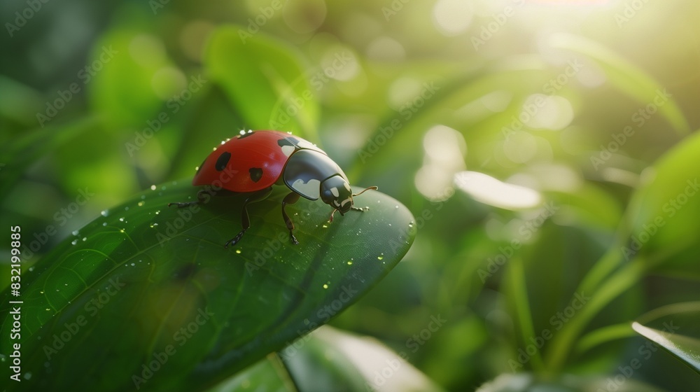 Obraz premium a green leaf, perfect lighting, highly detailed