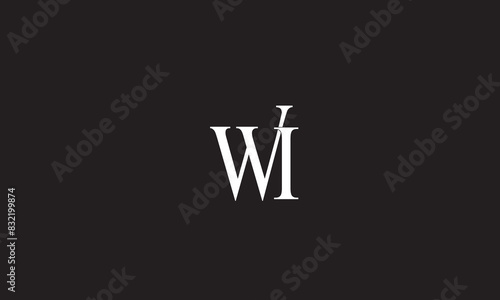 WI, IW, W, I Abstract Letters Logo Monogram	