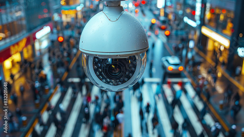 Wallpaper Mural A video camera records the street at an intersection where cars are passing. Torontodigital.ca