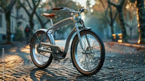 An e-bike represents the fusion of traditional cycling with modern electric power photo