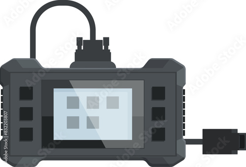 Illustration of a digital time bomb with a timer, explosive, and detonator, depicted in a flat design style to convey the danger and threat of terrorism, with a countdown device and security concept