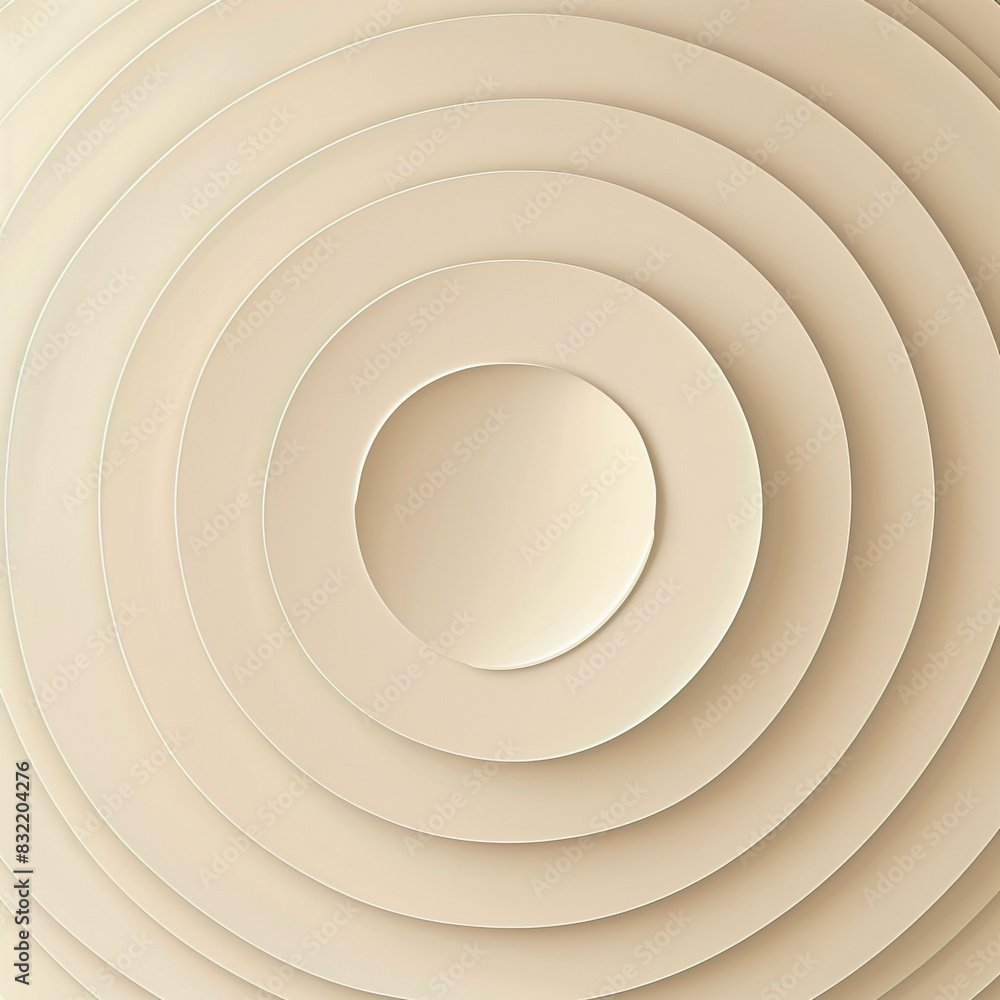 Obraz premium Soft ivory concentric patterns perfect for sophisticated visual aesthetics.