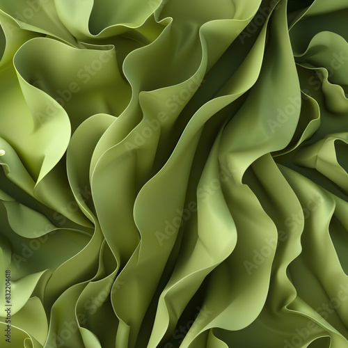 Deep olive wallpaper perfect for nature-inspired spaces.