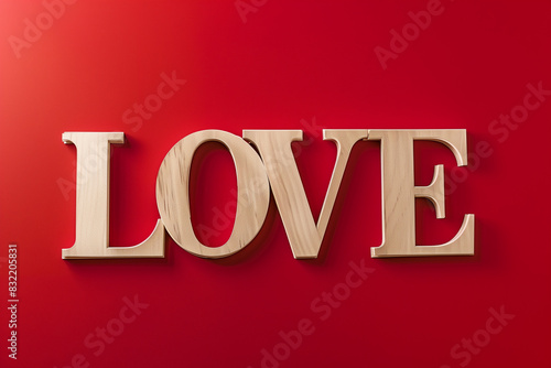 Word "LOVE" elegantly spelled out in bold, monochromatic letters on a smooth, neutral background, evoking a sense of simplicity and timeless emotion.