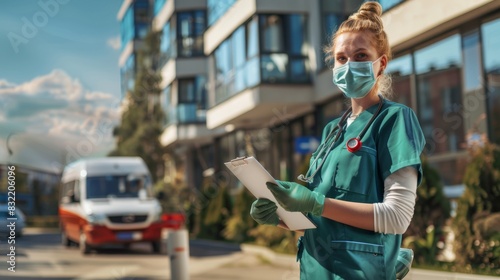 The nurse with clipboard photo