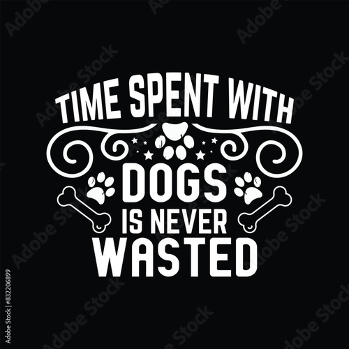 Dog typographic t shirt design vector graphic - Dog Lover quotes design.