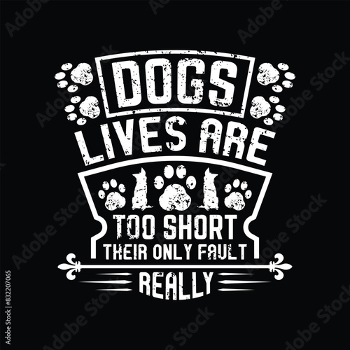 Dog typographic t shirt design vector graphic - Dog Lover quotes design.