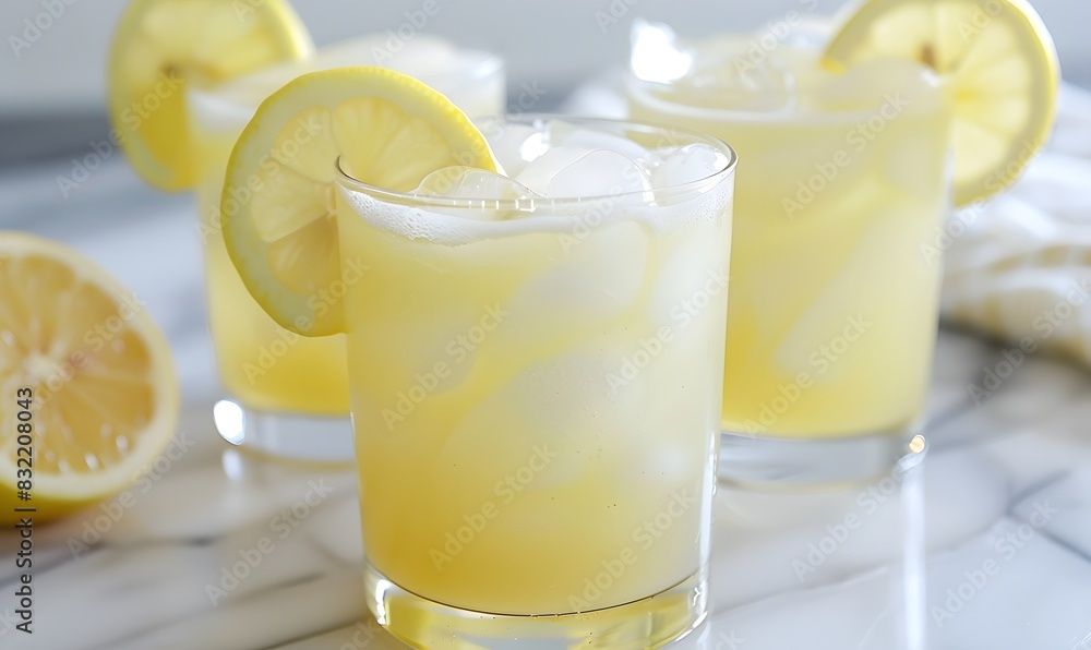Melon lemonade garnished, Generative AI Melon lemonade garnished, Generative AI