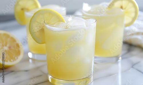 Melon lemonade garnished, Generative AI 