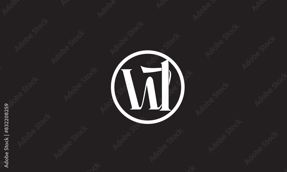 Fototapeta premium WI, IW, W, I Abstract Letters Logo Monogram