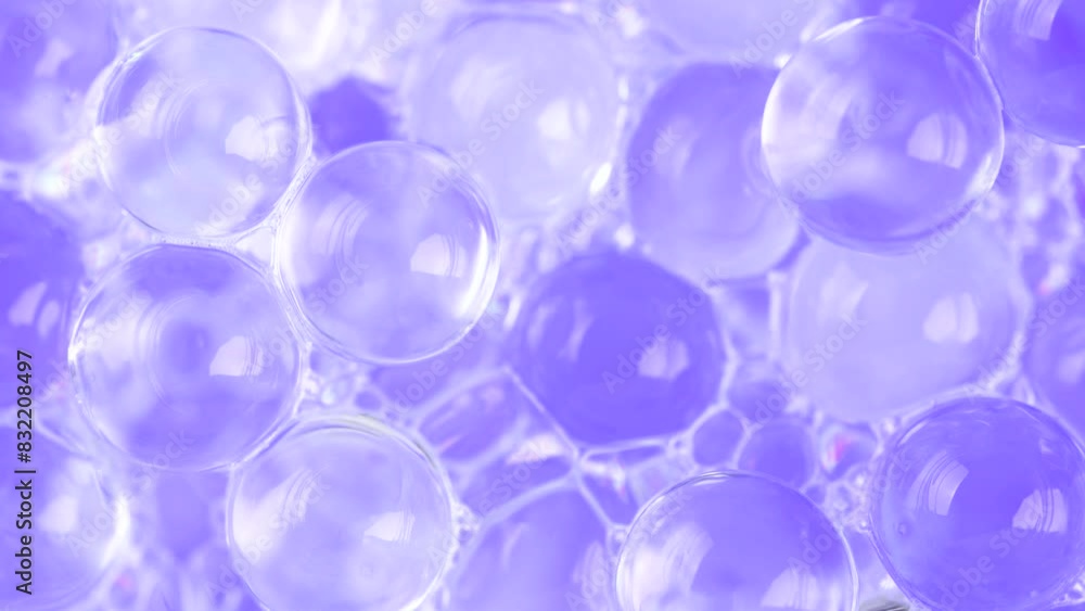 Abstract gel beads background. Purple clear bubbles Abstract gel beads background. Purple clear bubbles