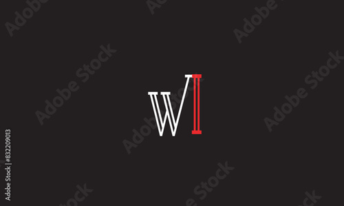 WI, IW, W, I Abstract Letters Logo Monogram	