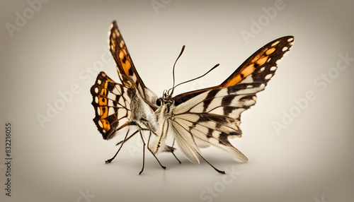 butterfly Druryeia antimachus m isolated on white background photo