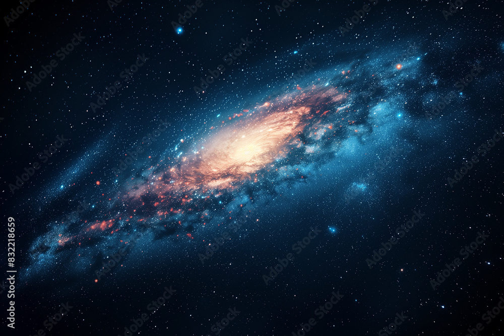Spiral galaxy in deep space Spiral galaxy in deep space