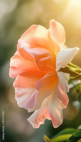 delicate abstract vertical background  smooth transitions of color and roses  light sunshine  floral background macro petals