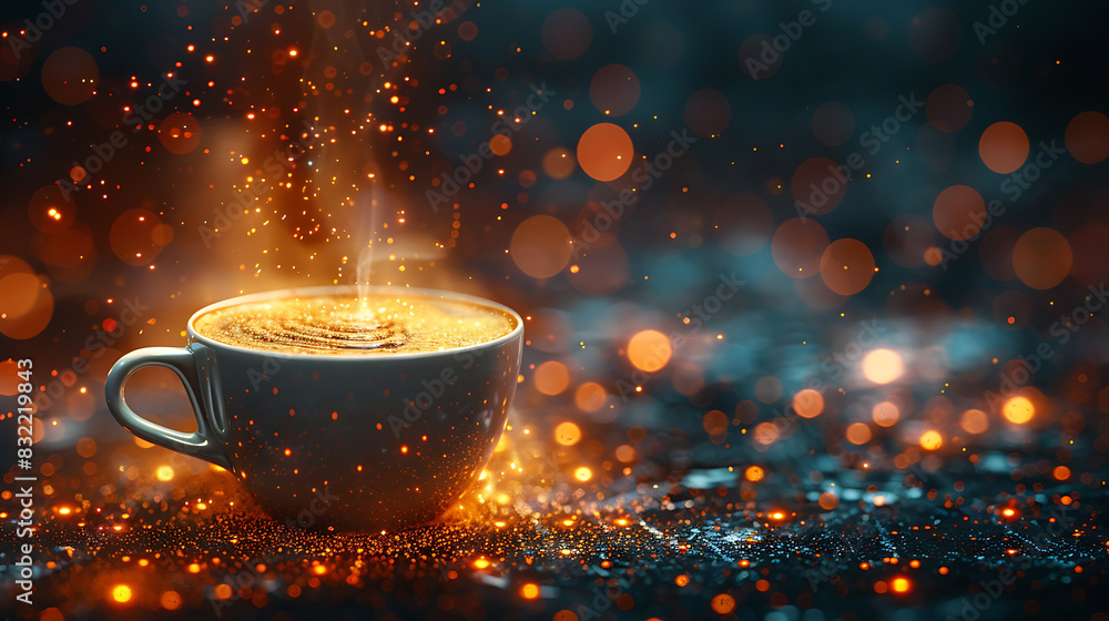 Optimized Coffee Scene with High-Speed Tech and Business Elements Optimized Coffee Scene with High-Speed Tech and Business Elements