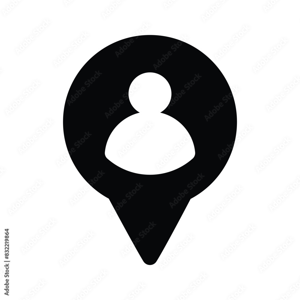 Grab this amazing icon of user location in editable style Grab this amazing icon of user location in editable style