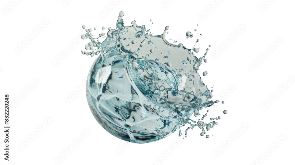 water liquid splash in sphere shape water liquid splash in sphere shape