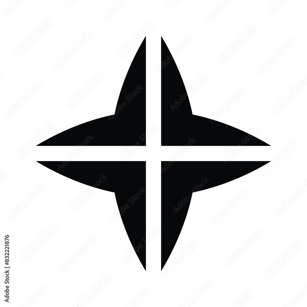 Well designed icon of windrose in editable design Well designed icon of windrose in editable design